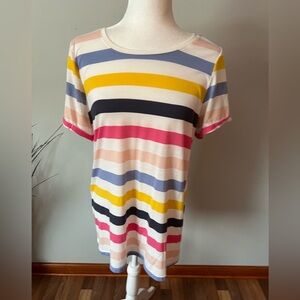 Torrid Multicolor Striped Top oversized long size 1 plus size 1x